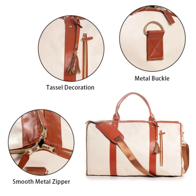 Sac de Voyage Beige et Marron