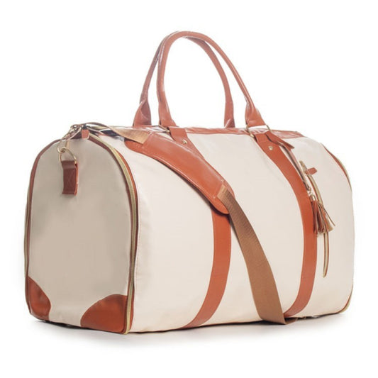 Sac de Voyage Beige et Marron