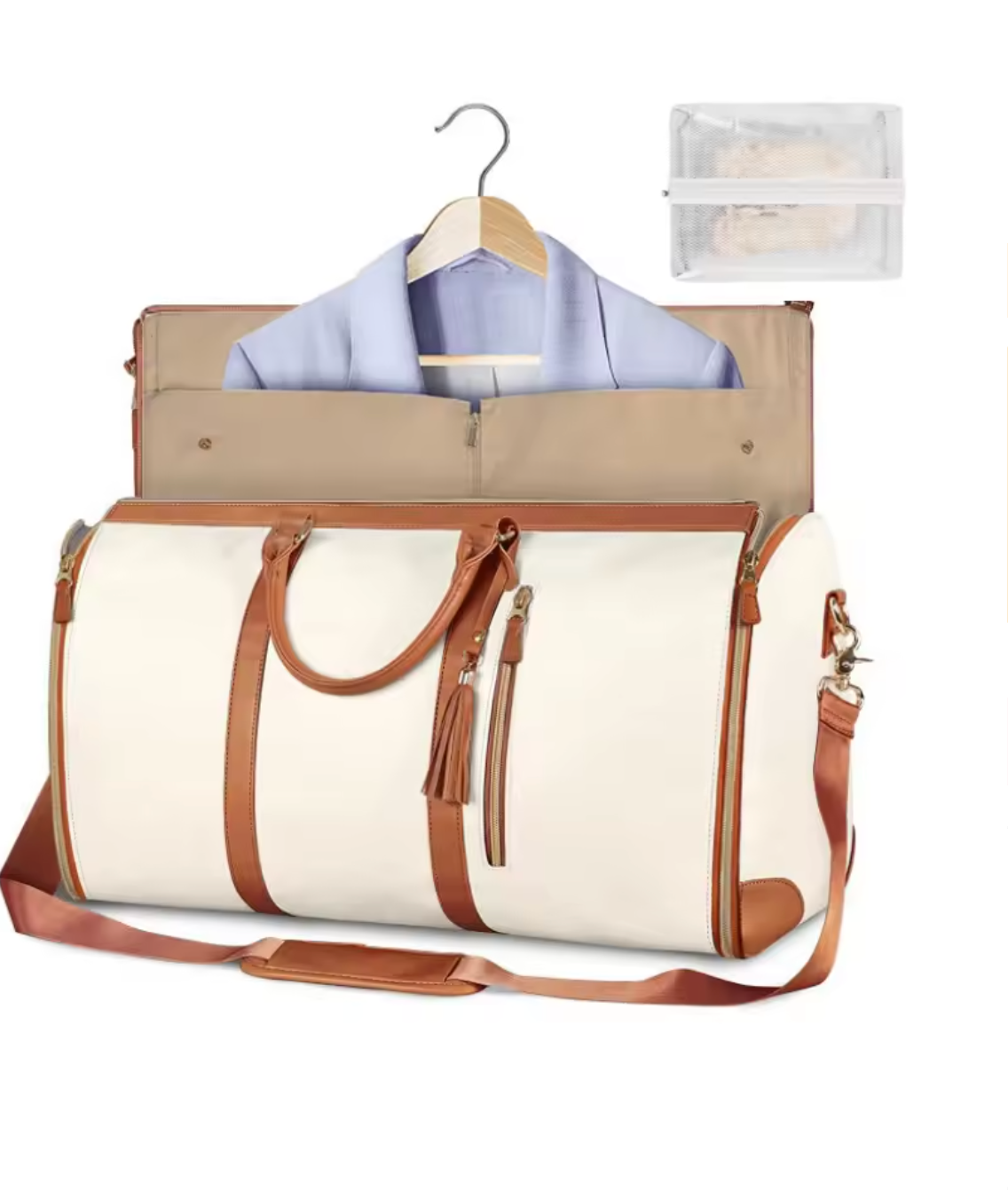 Sac de Voyage Beige et Marron