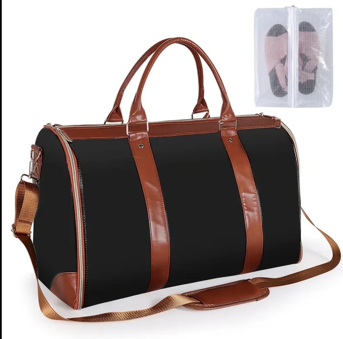 Sac de Voyage Noir et Marron